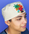 Un Verano Sin Ti Beach Scene Bad Bunny Inspired Embroidered Custom Solid Color Unisex Scrub Cap