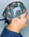 Doberman Unisex Animal Scrub Cap