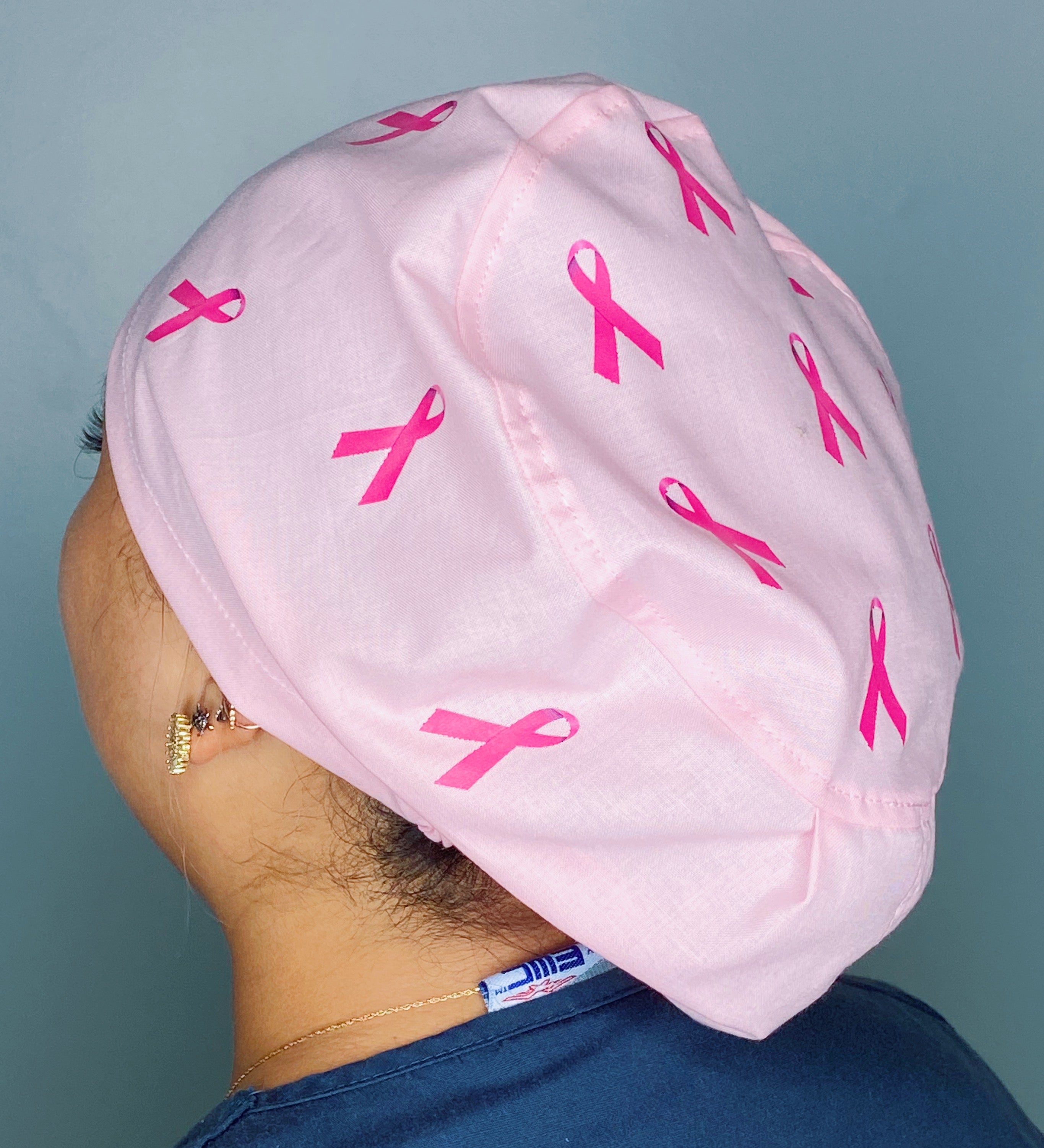 Solid Color Custom Breast Cancer Awareness Ribbon Themed Euro