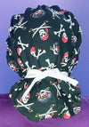 Pirates Skeletons and Skulls Halloween Holiday Bouffant