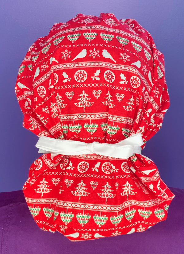 Ugly Sweater Fabric Design Winter/Christmas Holiday Themed Bouffant