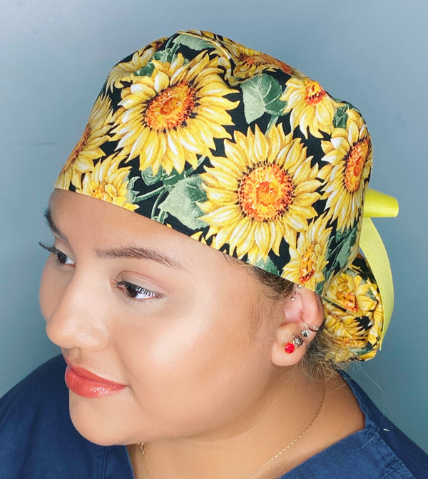 Sunflowers Floral Fall/Thanksgiving Ponytail