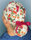 Red Truck Farm Pumpkin Patch Floral Fall/Thanksgiving Ponytail