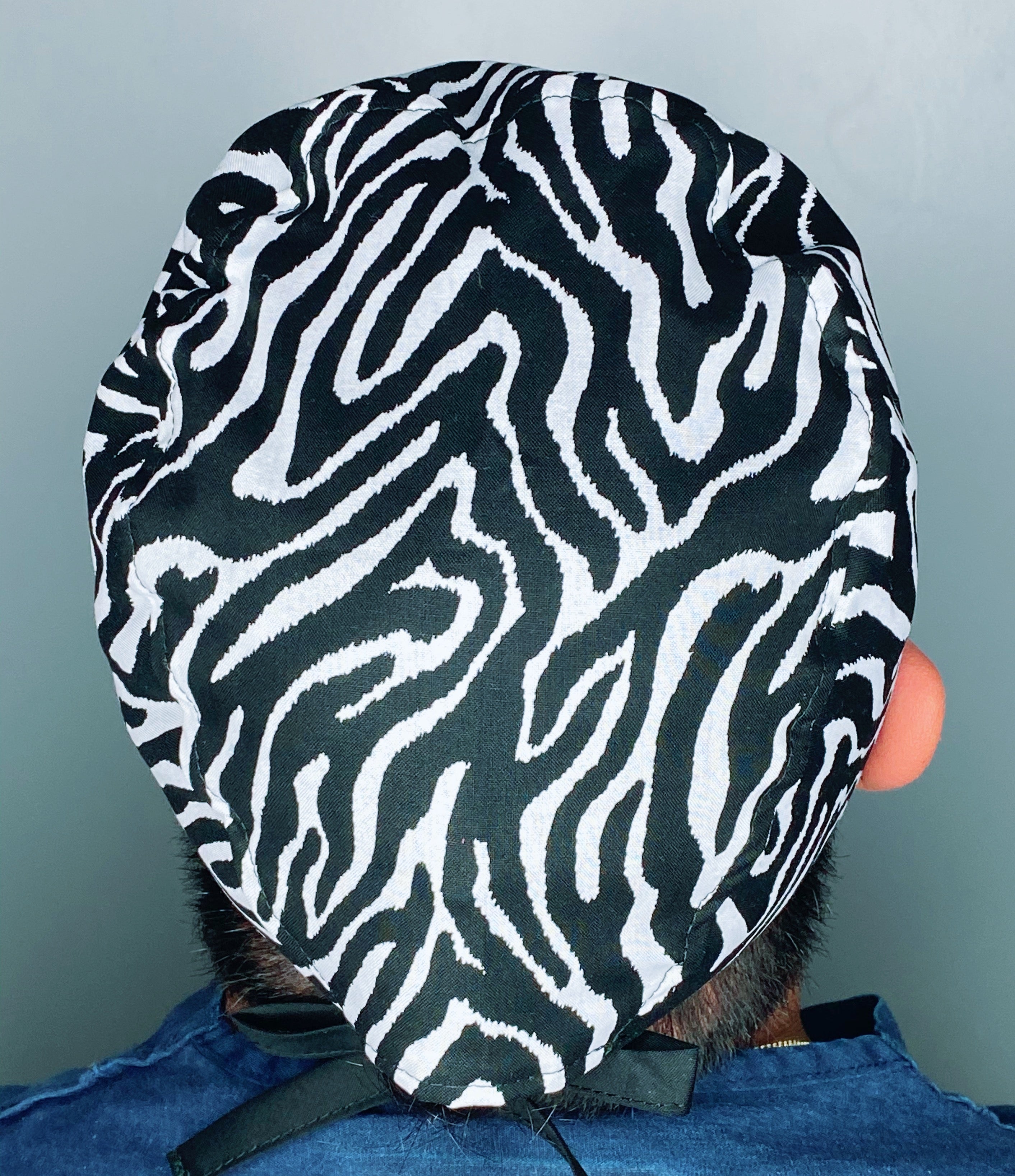 Zebra Print Unisex Animal Scrub Cap