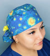 Van Gogh Starry Night Famous Painting Ponytail