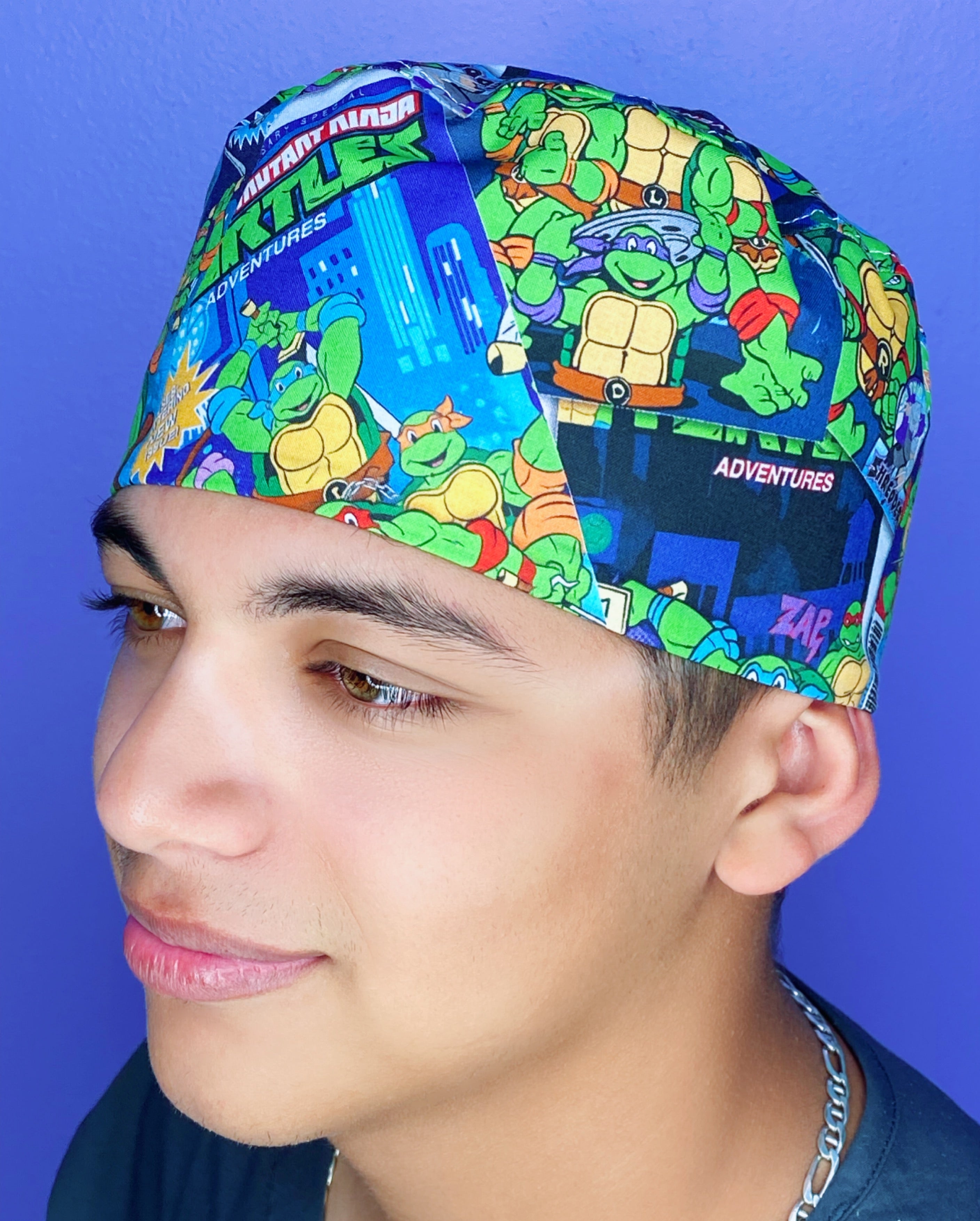 TMNT Famous TV Show Series Unisex Geek Scrub Cap