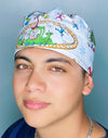A Whoville Grinchmas Christmas/Winter themed Unisex Holiday Scrub Cap