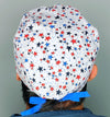 Red, White & Blue Stars Independence Day Unisex Holiday Scrub Cap