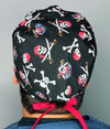 Pirate Skulls Halloween Unisex Holiday Scrub Cap