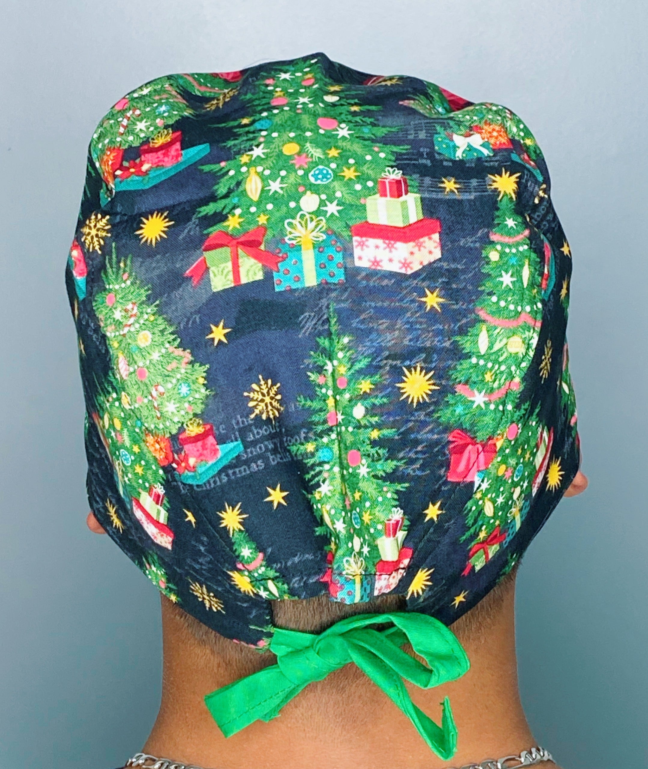 Christmas Trees & Gifts Christmas/Winter themed Unisex Holiday Scrub Cap