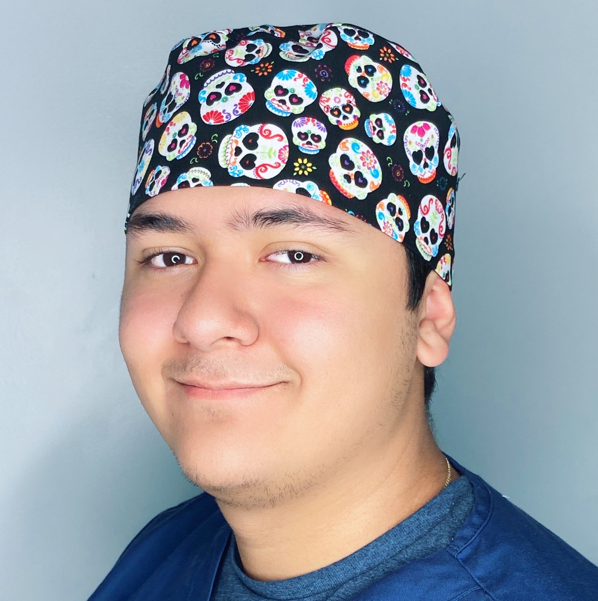 Small Mexican Sugar Skulls Cinco de Mayo Unisex Holiday Scrub Cap