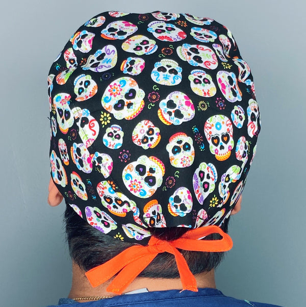 Small Mexican Sugar Skulls Cinco de Mayo Unisex Holiday Scrub Cap