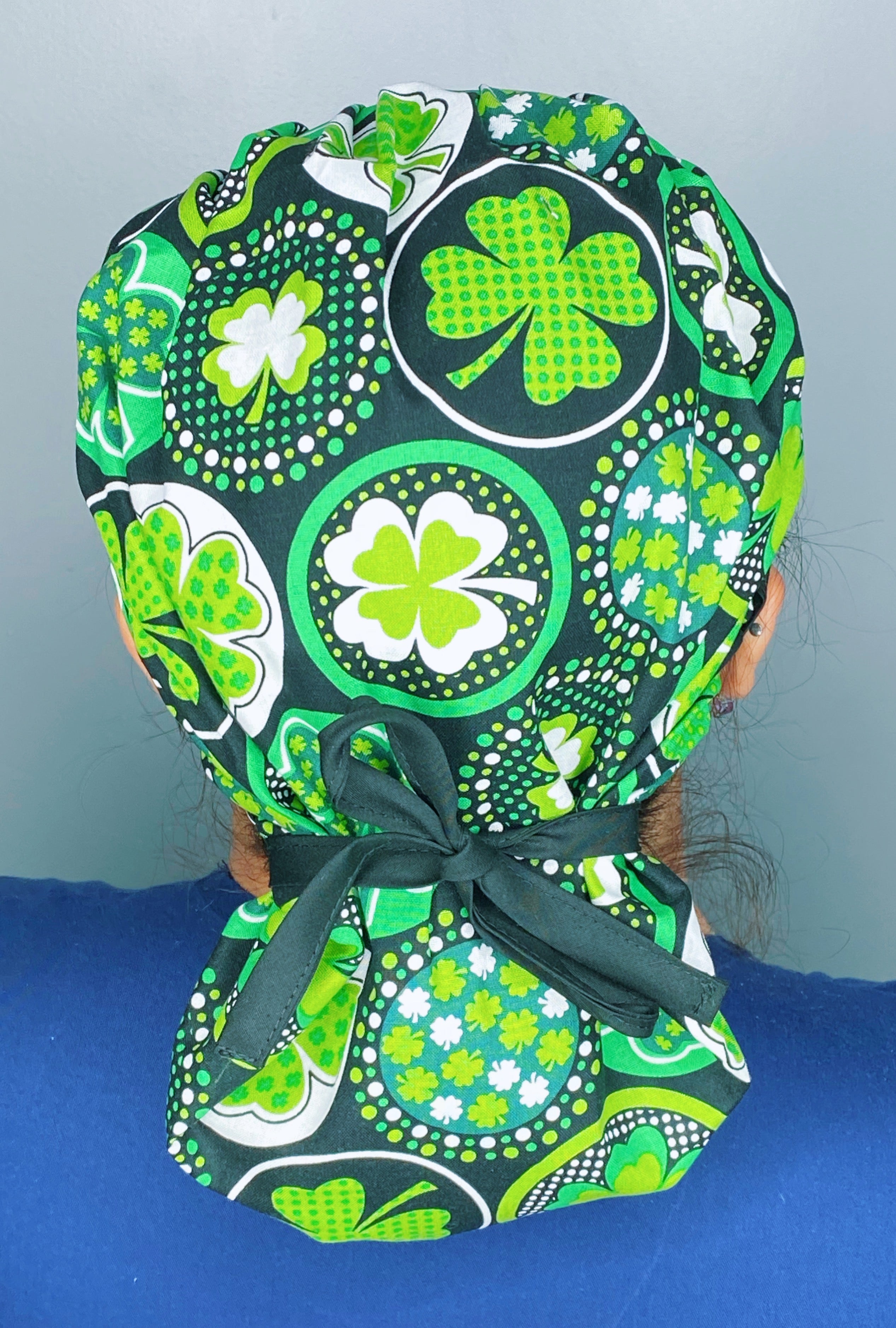 Clover Leaves & Circles St. Patrick's Day Holiday Themed Bouffant