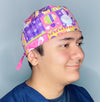 Colorful Easter Themed Unisex Holiday Scrub Cap