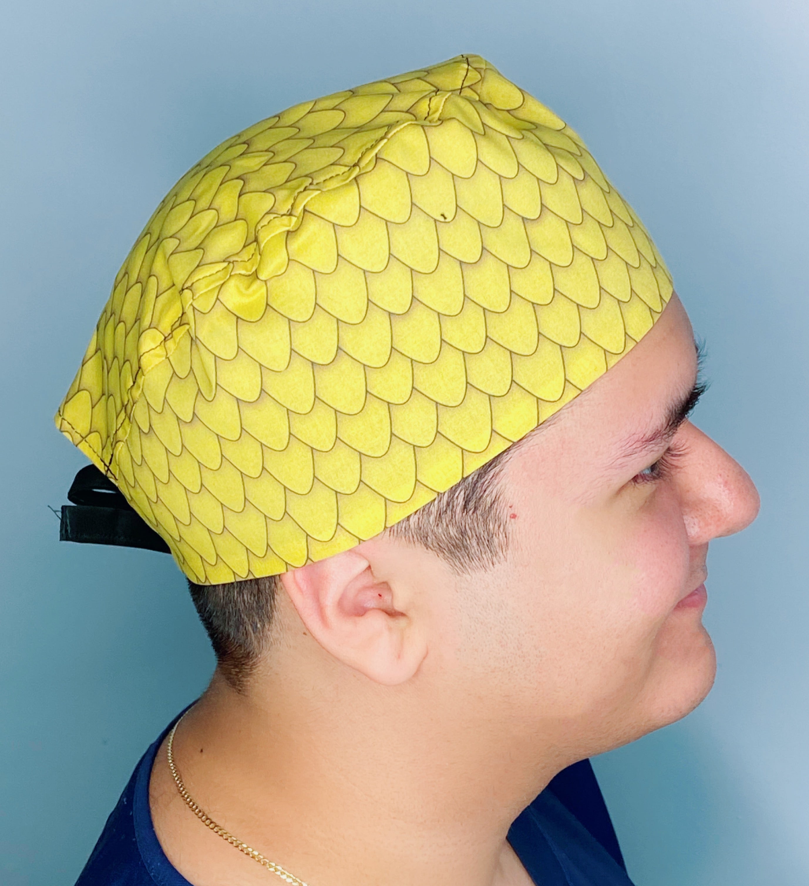 Scales Snakes Skin Yellow Zoo Animals Unisex Animal Scrub Cap