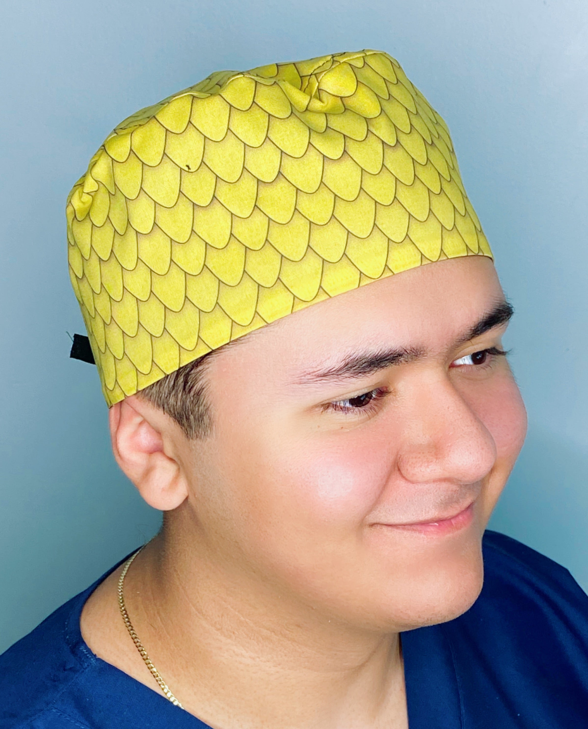 Scales Snakes Skin Yellow Zoo Animals Unisex Animal Scrub Cap