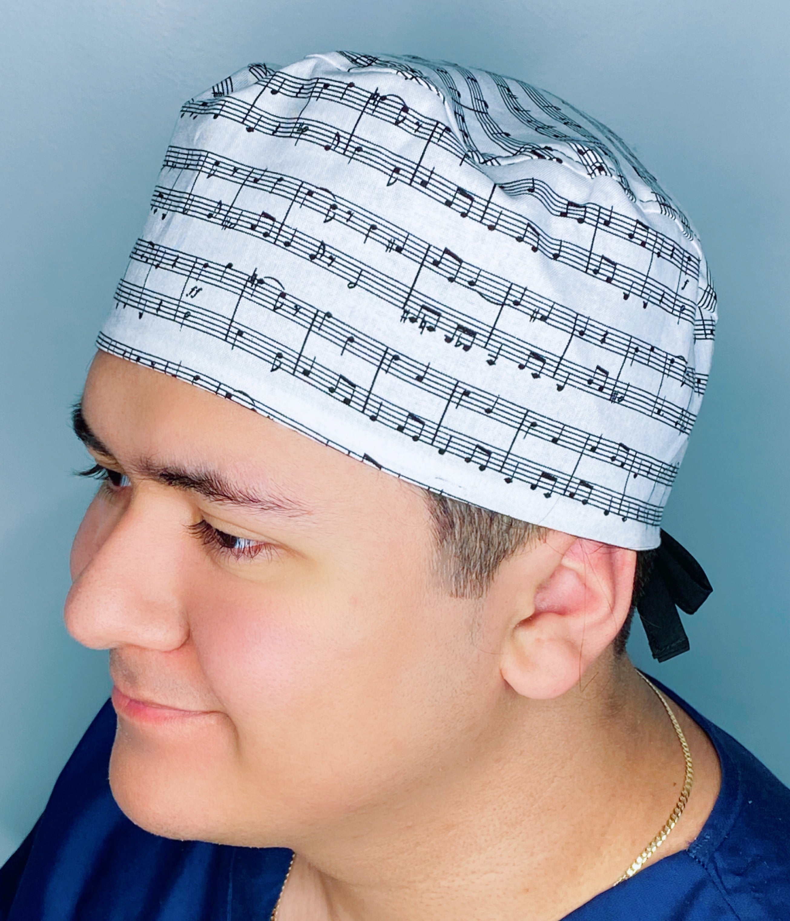 Musical Notes Design Unisex Cute Scrub Cap