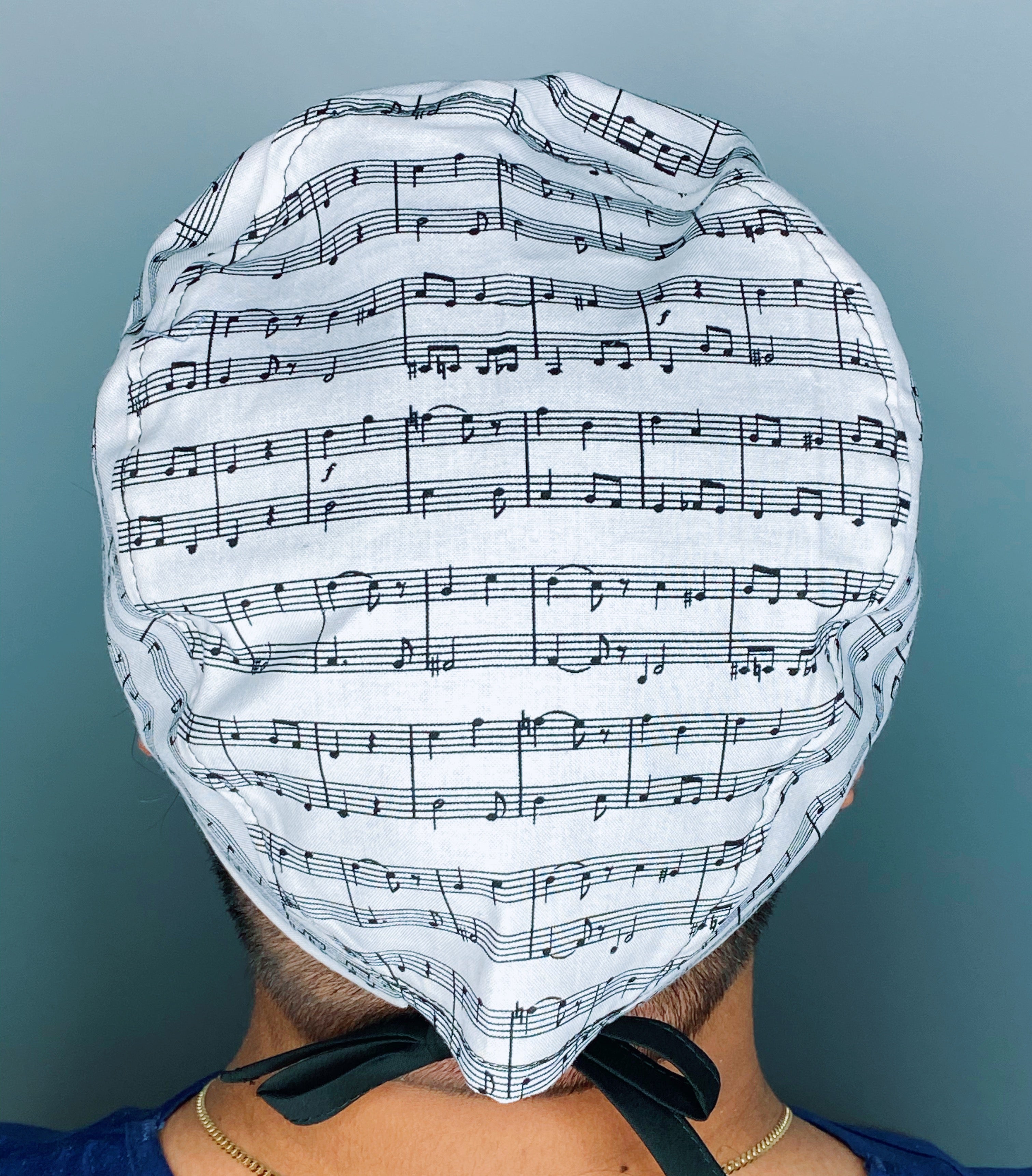 Musical Notes Design Unisex Cute Scrub Cap