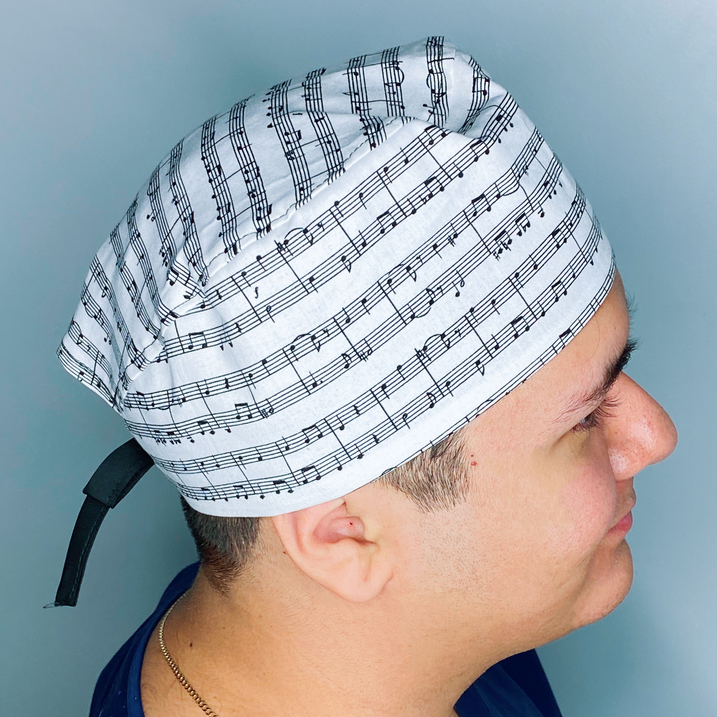 Musical Notes Design Unisex Cute Scrub Cap