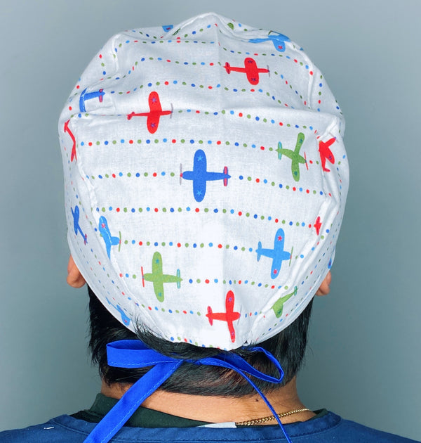 Colorful Airplanes Unisex Sport Scrub Cap