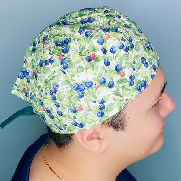 Blueberries and Poems Unisex Food Scrub Cap