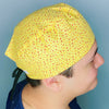 Small Circles Polka Dots on Yellow Unisex Fancy Scrub Cap