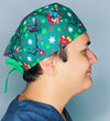 Earth's Mightiest Heroes Christmas/Winter themed Unisex Holiday Scrub Cap