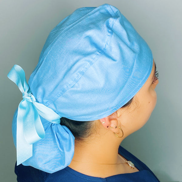 Rosie the Riveter Nurse Themed Solid Color Ponytail