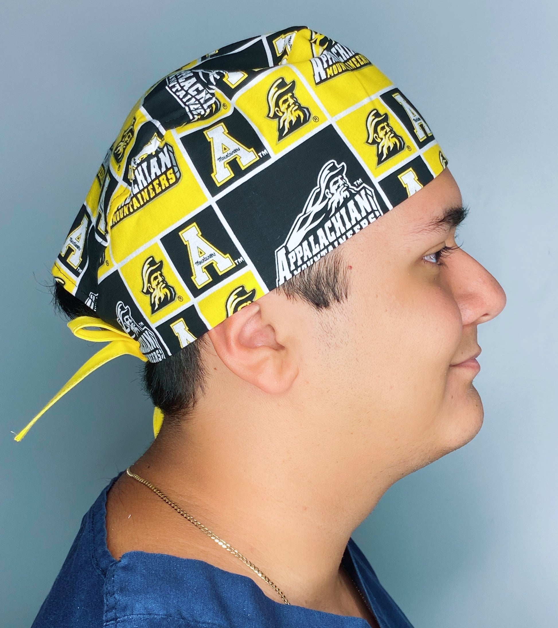 Turn Up Ponytail Medical Scrub Cap - NFL - Appalachian State