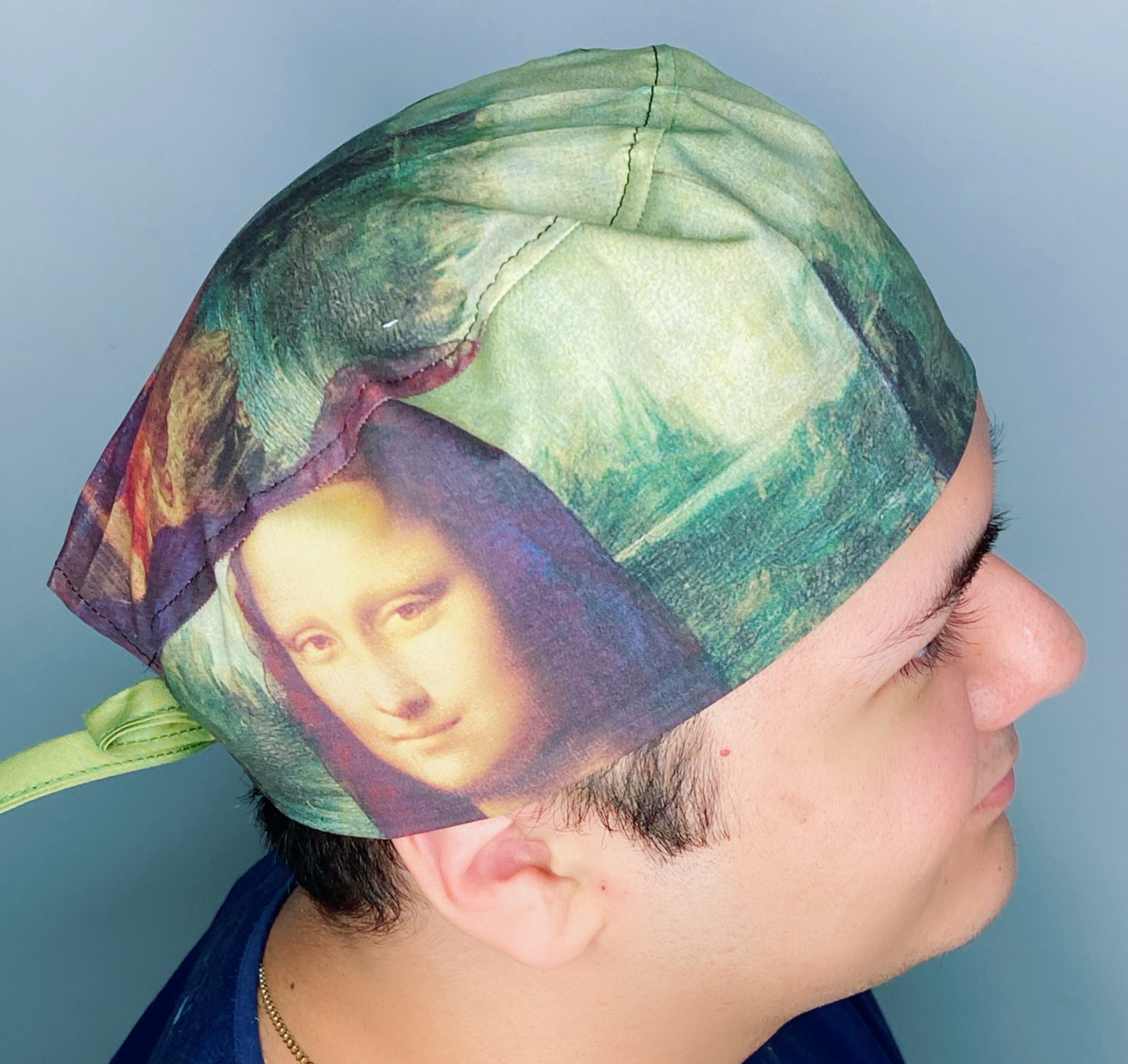 The Mona Lisa Leonardo da Vinci Famous Painting Unisex Geek Scrub Cap