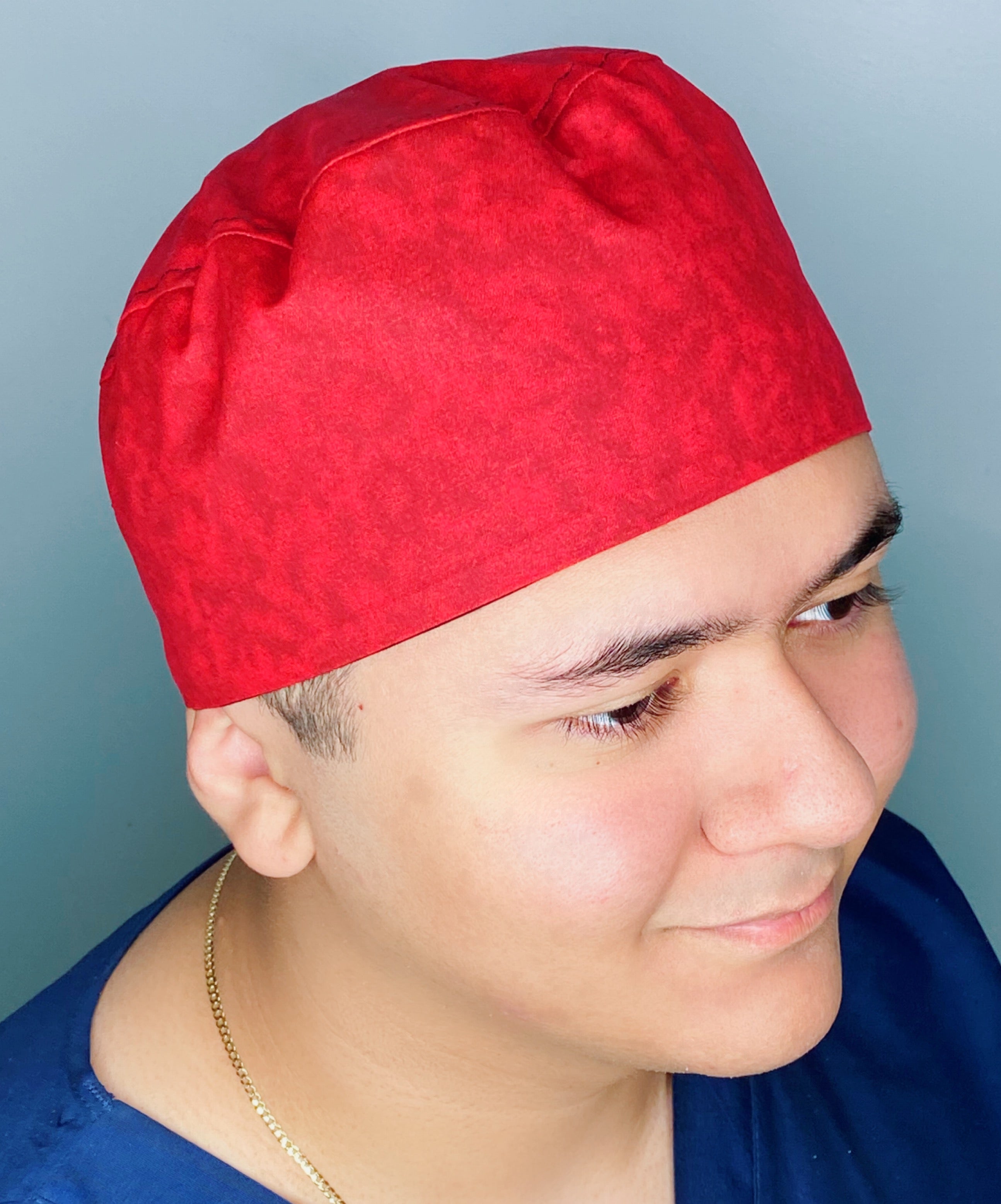 Red Tie Dye Design Unisex Cute Scrub Cap