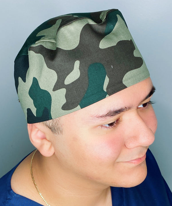 Camouflage Pattern Unisex Medical Theme Scrub Cap