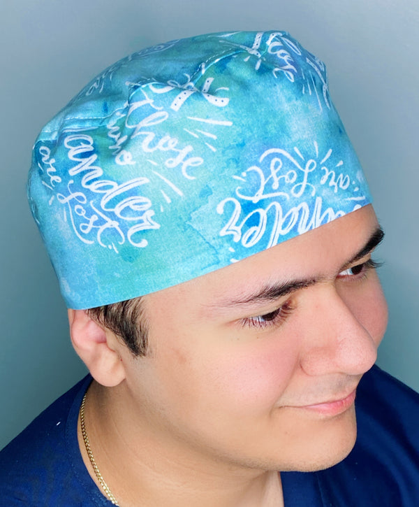 Not All Those Who Wonder Are Lost Tie Dye Design Unisex Cute Scrub Cap