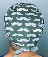 Mustaches on Black Design Unisex Cute Scrub Cap
