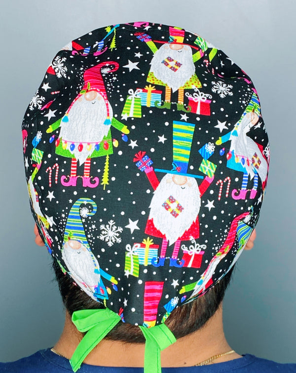 Holiday Gnomes Christmas/Winter themed Unisex Holiday Scrub Cap