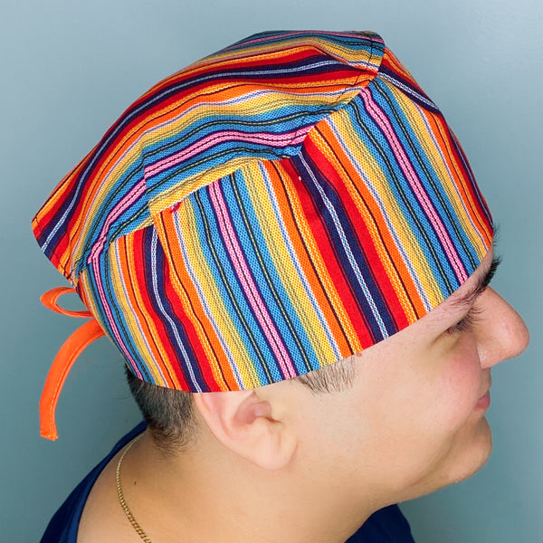 Tribal Pattern Fabric Design Unisex Cute Scrub Cap