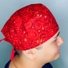 Red Star Galaxy Design Unisex Cute Scrub Cap