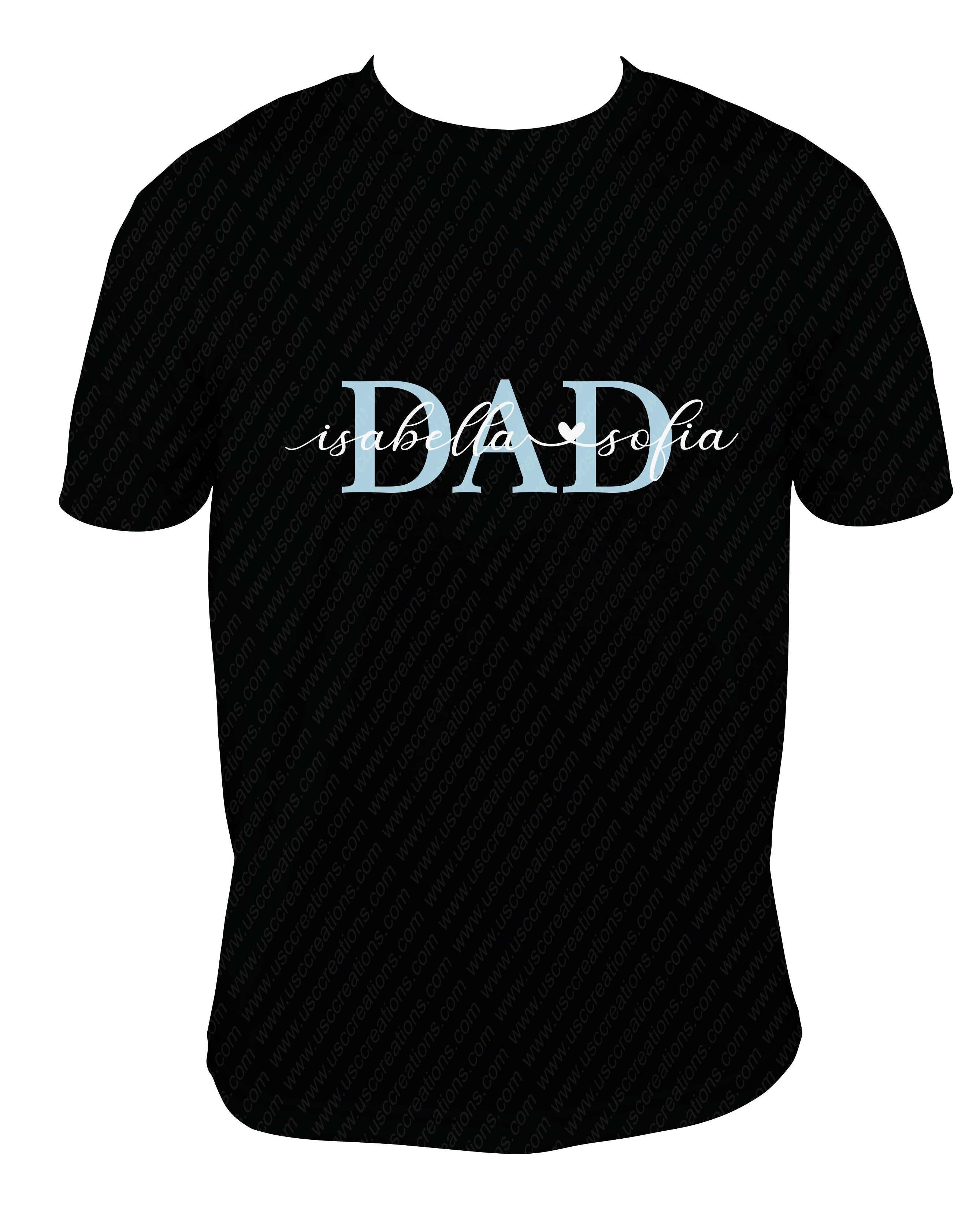 Custom Personalized DAD Unisex T-Shirt