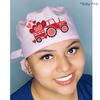 Holiday Tractor Cute Hearts Valentine's Day Themed Solid Color Ponytail
