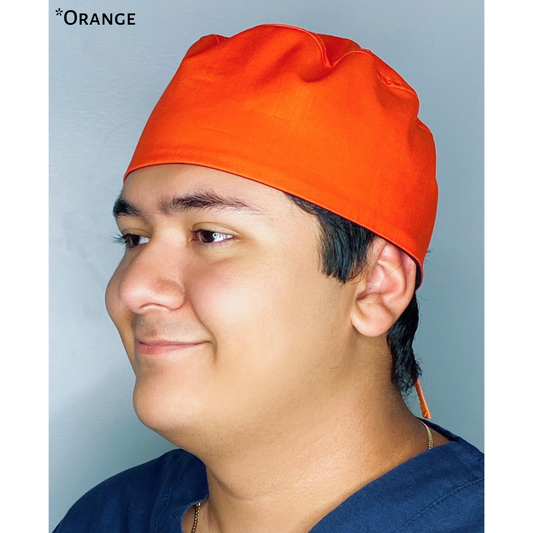 Solid Color "Orange" Unisex Scrub Cap