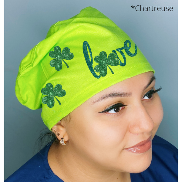 Love St. Patrick's Day Cute Clover Leaf GLITTER Solid Color Custom Themed Euro