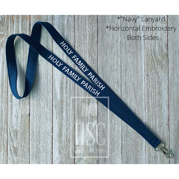 Solid Color Customizable Fabric Lanyard