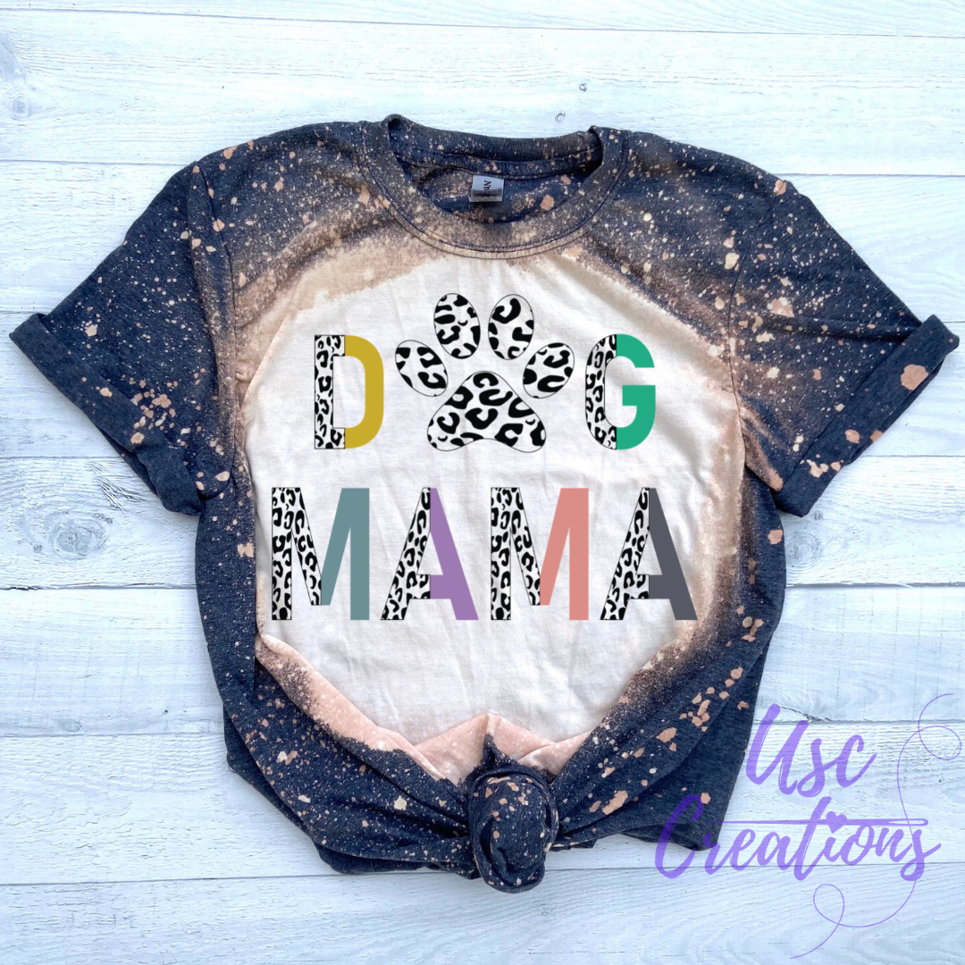 Dog MAMA Pastels Bleached Unisex Soft Style T-Shirt