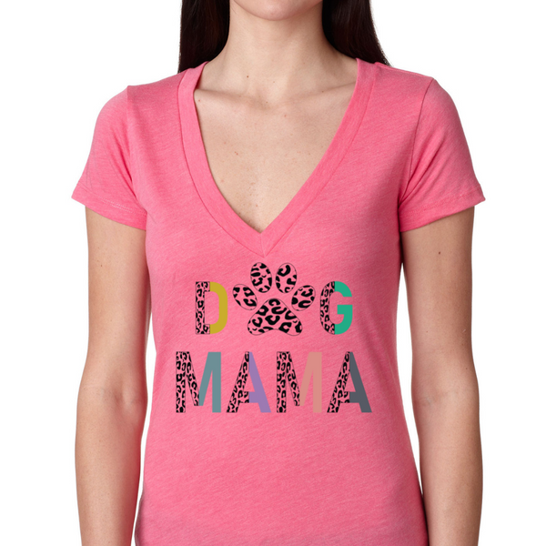 Dog MAMA Pastels themed Women's Ideal V-Neck Tee