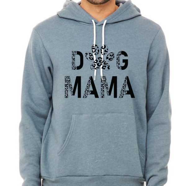 Dog MAMA Cheetah Print Unisex Fleece Pullover Hoodie