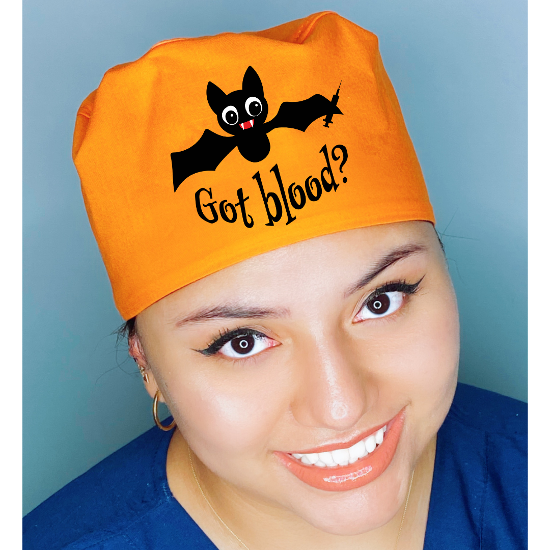 Got Blood Funny Halloween Themed Solid Color Ponytail