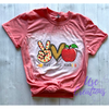 Peace, Love, Teach Bleached Unisex Soft Style T-Shirt