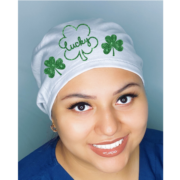 Lucky Clover Leaf St. Patrick's Day Cute Clover Leaf Solid Color Custom Themed Euro