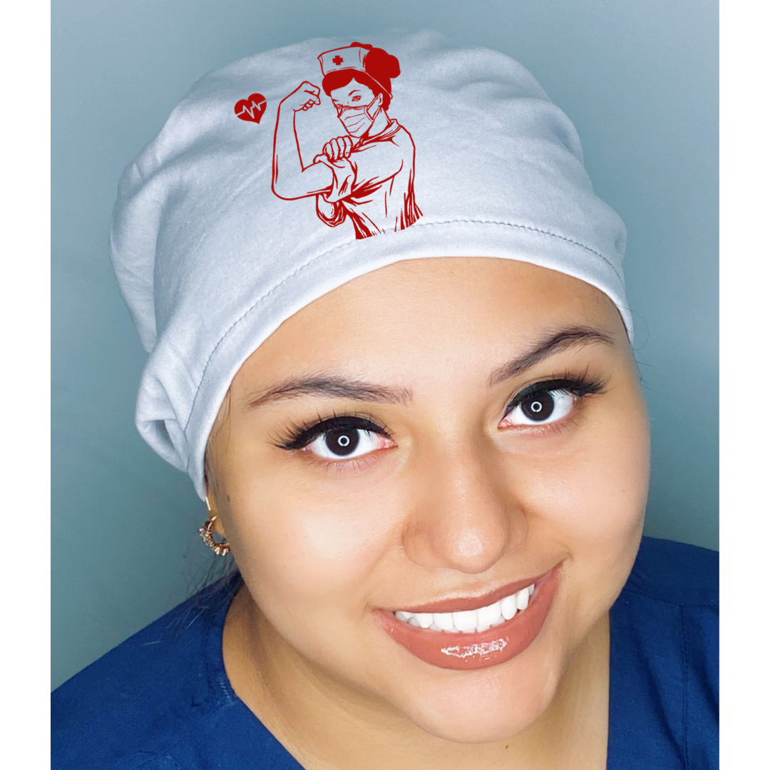 Rosie the Riveter Nurse Solid Color Custom Themed Euro