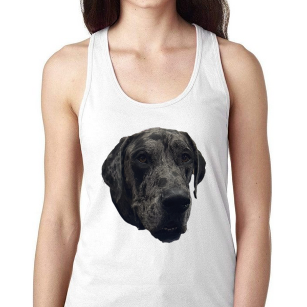 YOUR Picture Printed Full Front On A Women's Ideal Racerback Tank Top